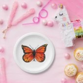 紙皿のマダラチョウ ペーパープレート (パーティー)