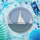 紙皿のヨットの写真 ペーパープレート (パーティー)