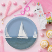 紙皿のヨットの写真 ペーパープレート (パーティー)