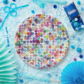 紙皿のレトロの芸術のペンキの虹 ペーパープレート (パーティー)