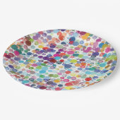 紙皿のレトロの芸術のペンキの虹 ペーパープレート (アングル)