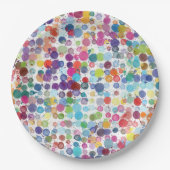 紙皿のレトロの芸術のペンキの虹 ペーパープレート (正面)