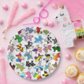 紙皿の飛んでいるなブタ ペーパープレート (パーティー)