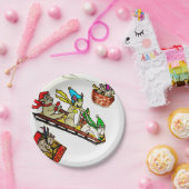 紙皿をSLEDDINGクリスマスのネズミ ペーパープレート (パーティー)