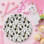 紙皿大晦日のパーティーの飲み物パターン ペーパープレート (パーティー)