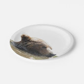 紙皿灰色グマとの7" ペーパープレート (アングル)