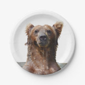 紙皿灰色グマとの7" ペーパープレート (正面)