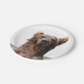 紙皿灰色グマとの7" ペーパープレート (アングル)