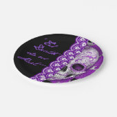 紙皿7"を結婚するスカル ペーパープレート (アングル)