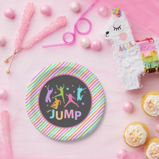 紙皿/トランポリンの紙皿を跳んで下さい ペーパープレート (パーティー)