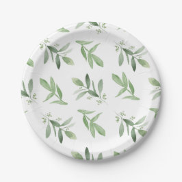 紙皿-緑の草木 ペーパープレート