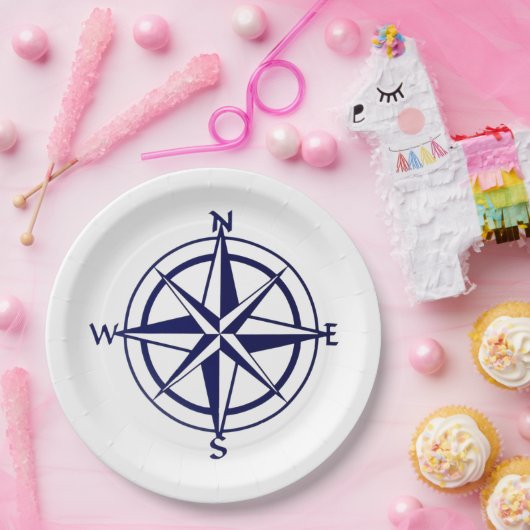 紙皿 - 航海用コンパス (パーティー)