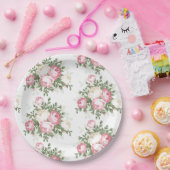 紙皿-花柄 ペーパープレート (パーティー)