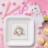 紙皿-花柄 ペーパープレート (パーティー)