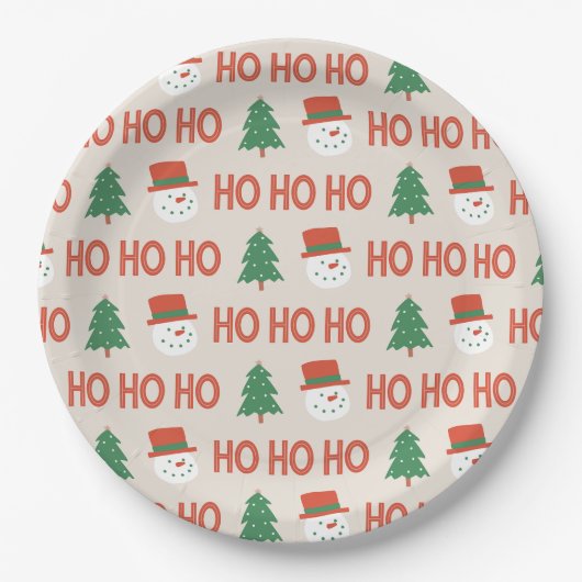 紙皿 HO  HO  HO (正面)