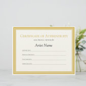 紙真偽証書状 レターヘッド (スタンド正面)