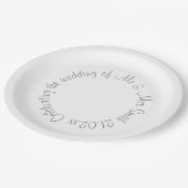 紙祝プレートの結婚数… ペーパープレート (アングル)