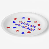 紙祝プレート- 7月4日 ペーパープレート (アングル)