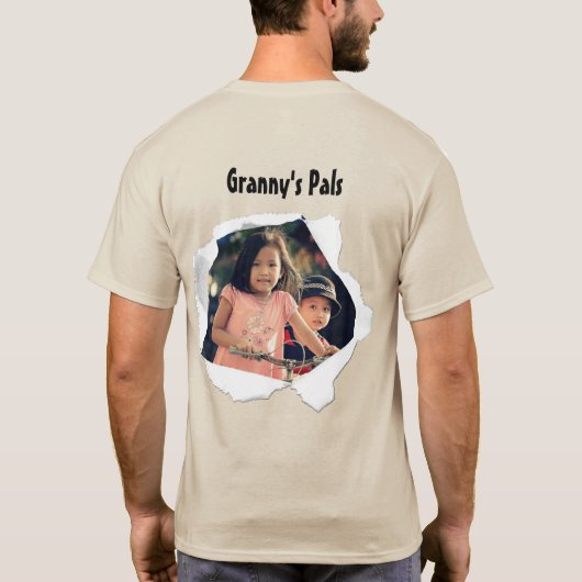 紙穴フォトカスタムTシャツの追加 Tシャツ (裏面)