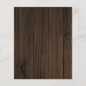 紙素朴木材の緑の結婚式の日付を保存 チラシ (裏面)