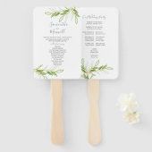 紙結婚のファンウォーター色の緑 ハンドファン (正面&裏面)