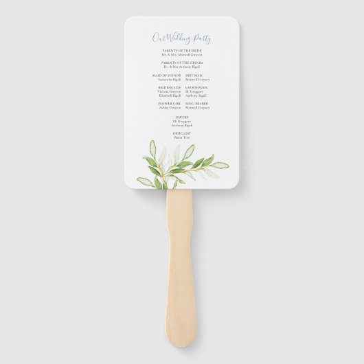 紙結婚のファンウォーター色の緑 ハンドファン (裏面)