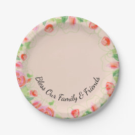 紙結婚の賛美家族と友人のプレート ペーパープレート