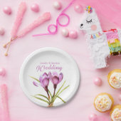 紙結婚プレートという紫色美術 ペーパープレート (パーティー)