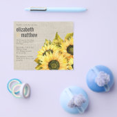 紙結婚式招待状 |ひまわり素朴の輪 チラシ (シングル)