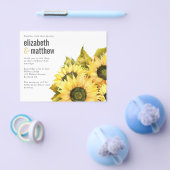 紙結婚式招待状 |ひまわり素朴花 チラシ (シングル)