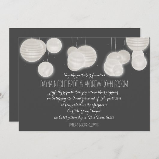 紙結婚灯 招待状 (正面/裏面)