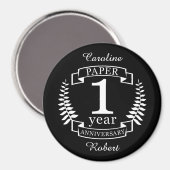 紙結婚1周年1年 マグネット (正面/裏面)