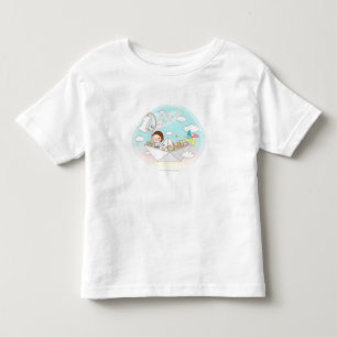 紙船に座る少年 トドラーTシャツ