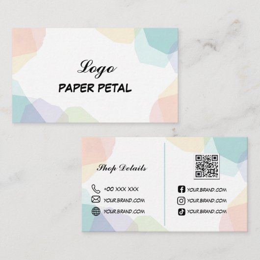 紙花の名刺 名刺 (正面/裏面)