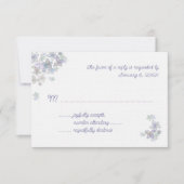 紙花びら3x5インチアートワーク返信カード 出欠カード (正面)