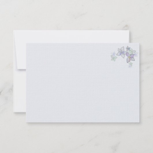 紙花びら3x5インチアートワーク返信カード 出欠カード (裏面)