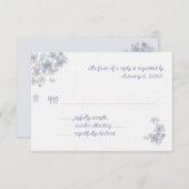 紙花びら3x5インチアートワーク返信カード 出欠カード (正面/裏面)