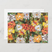 紙花コラージュinオレンジ&イエロー ポストカード (正面/裏面)