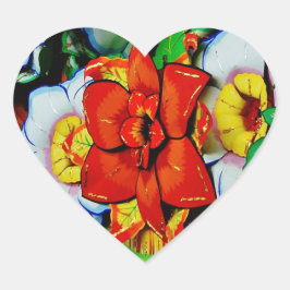 紙花ハート型シール ハートシール