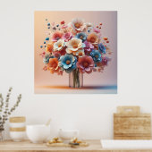 紙花花束 ポスター (キッチン)