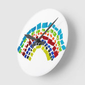 紙虹 ラウンド壁時計 (傾斜)