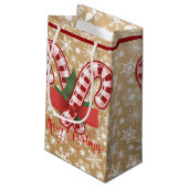 紙袋のクリスマスのキャンディケイン スモールペーパーバッグ (裏面アングル)
