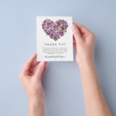 紙記念サンキューカード |あじさいハート チラシ (手)