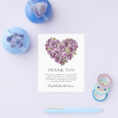 紙記念サンキューカード |あじさいハート チラシ (シングル)