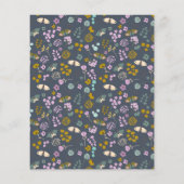 紙記念招待状 |ワイルドフラワーブルー チラシ (裏面)