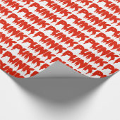 紙赤いTxtを包むカスタマイズ可能な滴りのフォントのパンク ラッピングペーパー (角)