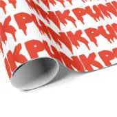 紙赤いTxtを包むカスタマイズ可能な滴りのフォントのパンク ラッピングペーパー (ロールコーナー)