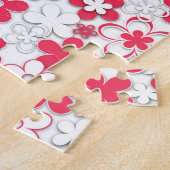 紙赤と白の花 ジグソーパズル (側面)