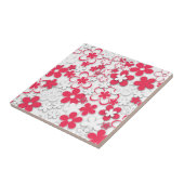 紙赤と白の花 タイル (側面)