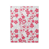 紙赤と白の花 ノートパッド (回転)
